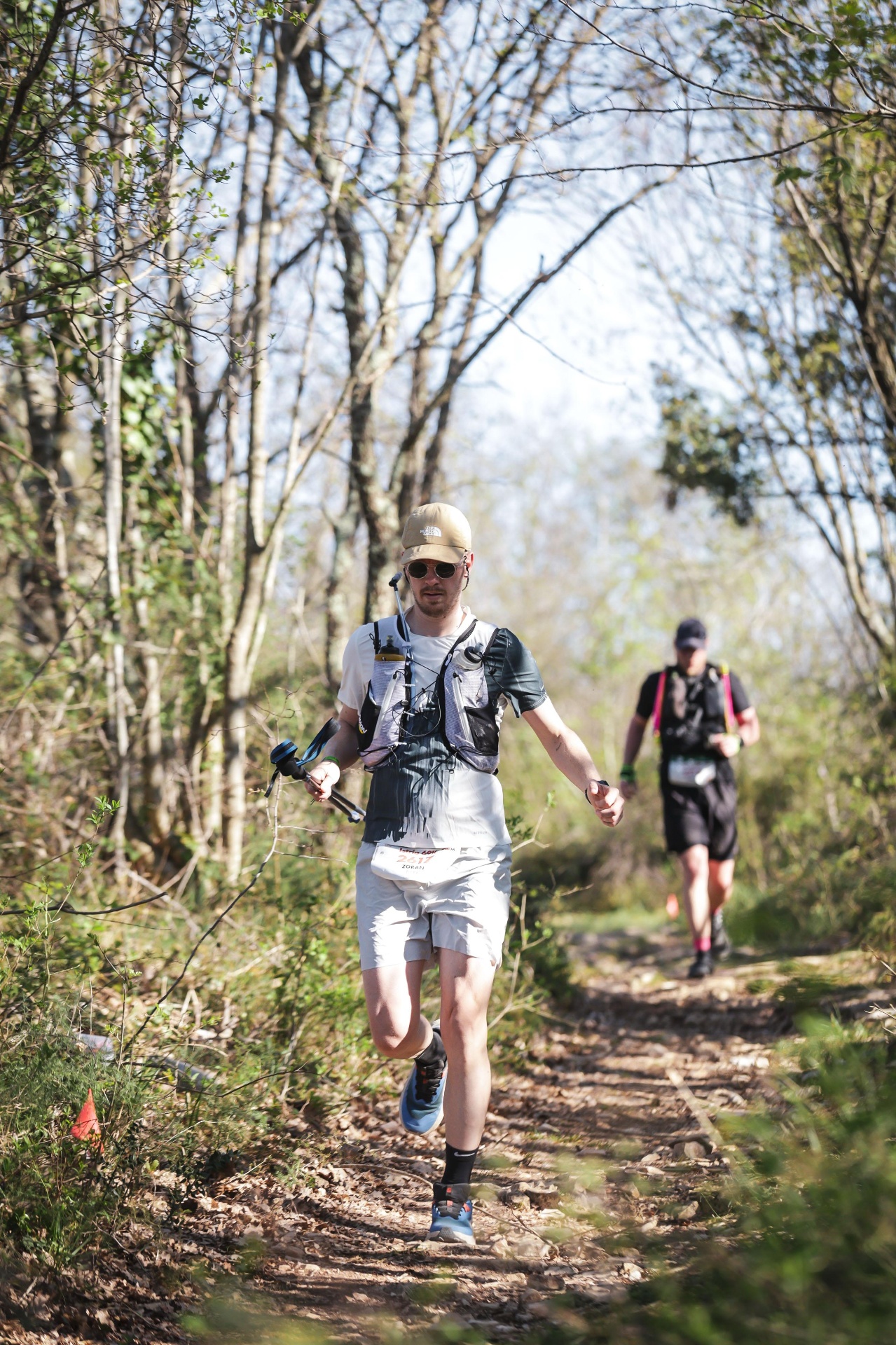 Zoran running through forest trails at Istria100 69k